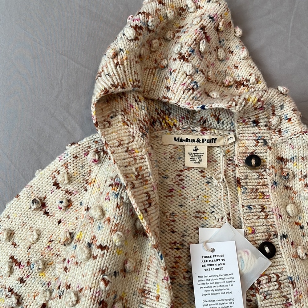 Misha and puff Layette Popcorn Hooded Confetti 16 - Picture 3 of 3